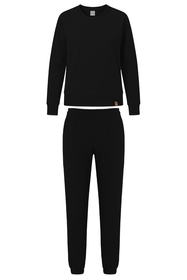 Vivisence Women's Tracksuit Two Piece Lounge Set With Classic Sweatshirt And Tapered Joggers Featuring Elastic Waist Ribbed Cuffs And Side Pockets For Everyday Comfort 9204kmpl,