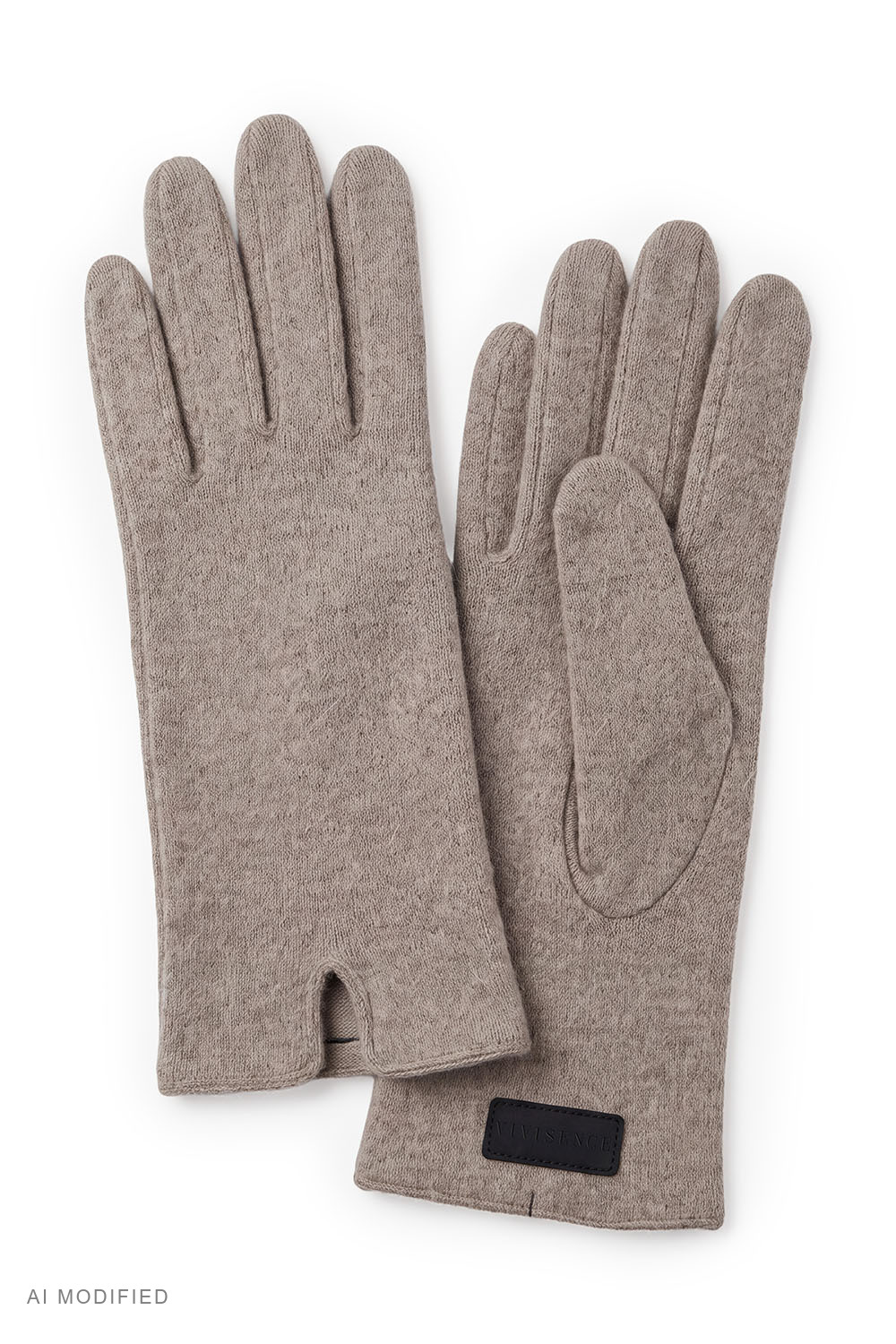 Vivisence Damen Strickhandschuhe Wolle atmungsaktiv Winteraccessoire, beige