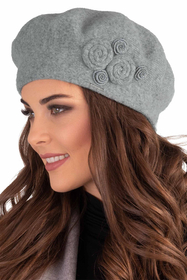 Vivisence Wool Beret For Women Protection Against Cold For Chilly Days 7037, light grey