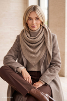 Vivisence Damen Winterset Stirnband Schal Handschuhe weiches Strickmaterial, beige