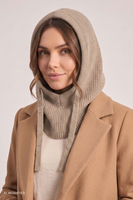 Vivisence Damen Kapuze Bindung Verstellbar Vollständiger Kopfschutz, beige