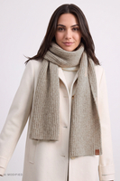 Vivisence Damen Rippstrickschal mit Wolle, beige