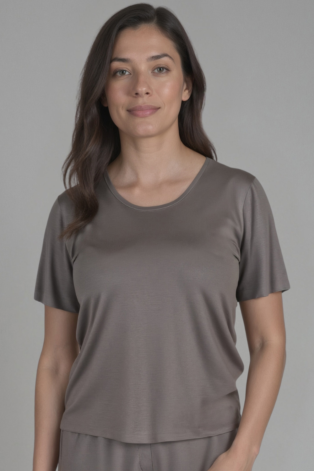 Vivisence Femme Haut de Pyjama Viscose Manches Courtes Confort pour Nuit 2201, 