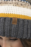 Vivisence Bonnet À Pompon Femme En Fil Chaud Effet Antistatique Pour L’Hiver 7099, gris foncé