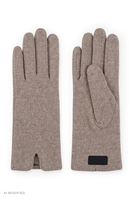 Vivisence Knitted Women's Gloves Wool Five-Finger Thermal, beige