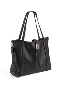 Vivisence Sacs à Main Portés épaule Femme avec Clip Décoratif, noir