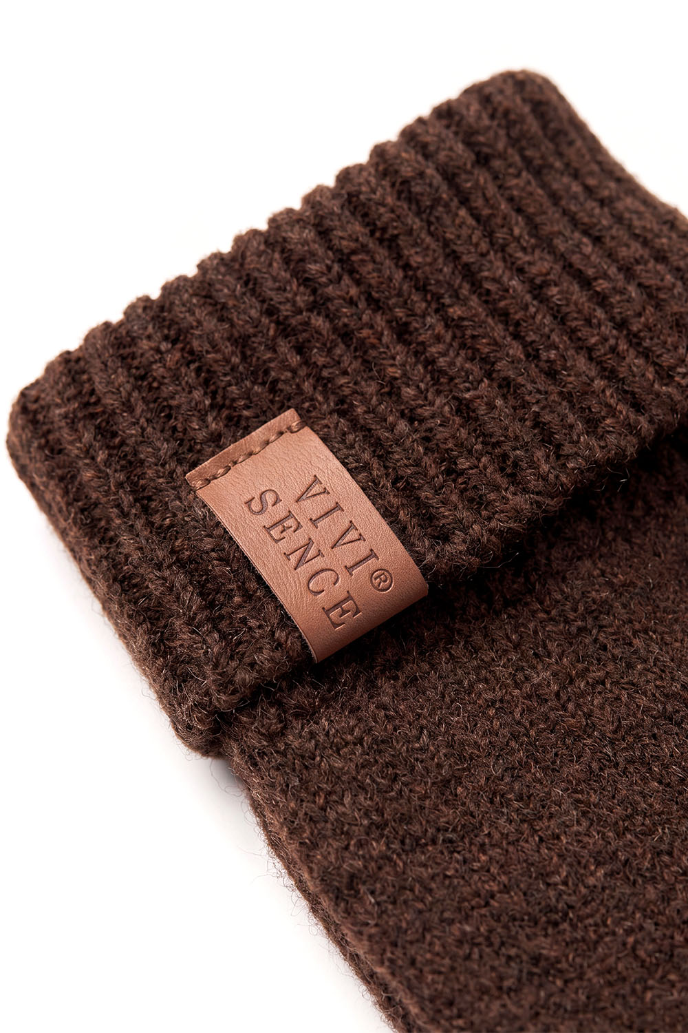 Vivisence Damen Winterset Stirnband Schal Handschuhe weiches Strickmaterial, braun