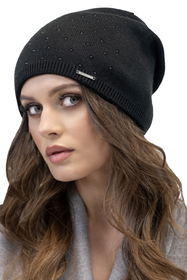 Vivisence Bonnet Femme Classique Tricoté En Fil Chaud Et Confortable 7013, noir