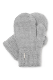 Vivisence Women's Gloves for Winter and Autumn Stylish Fleece Lined One Finger With Turned Up Hem Made From Soft Yarn Perfect For Cold Winter Days 7205, light grey