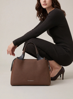 Vivisence Damen Handtasche Mit Schultergurt Und Reißverschluss Für Alltag, Braun
