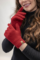Vivisence Damen Winter Handschuhe Weichem und Warme Ideal für Kaltes Wetter 7014, rot