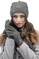 Vivisence Bonnet Femme Coupe Classique Douillet Et Chaud En Laine 7011, gris foncé