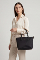 Vivisence Damen Handtasche Reißverschluss Mit Abnehmbarem Riemen Für Alltag, Schwarz