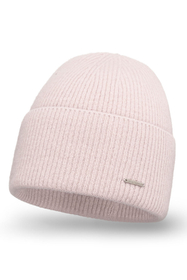 Vivisence Bonnet Femme Doux Tricoté Avec Revers Doublure Intérieure Hiver 7096, rose clair