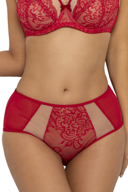 Vivisence women's lace smooth briefs 1044W, red
