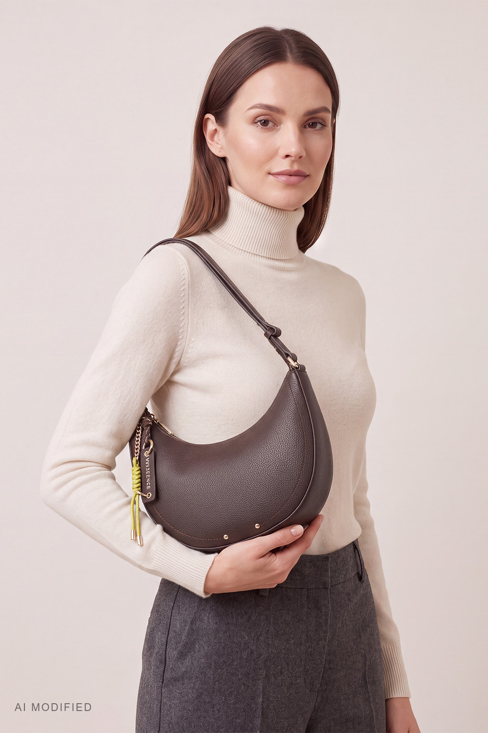 Vivisence T0041 Handbags shoulder bag, Dark Brown