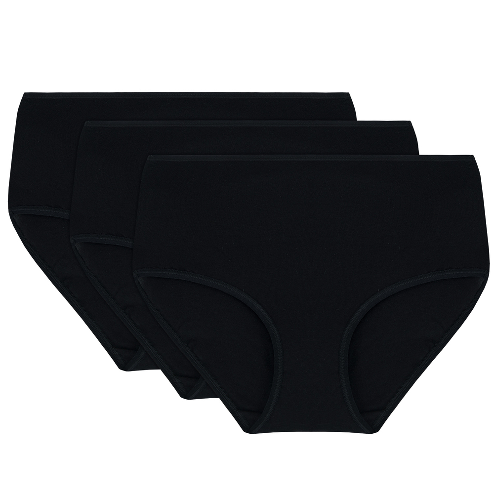 Vivisence femmes slip souple taille haute 4001, noir