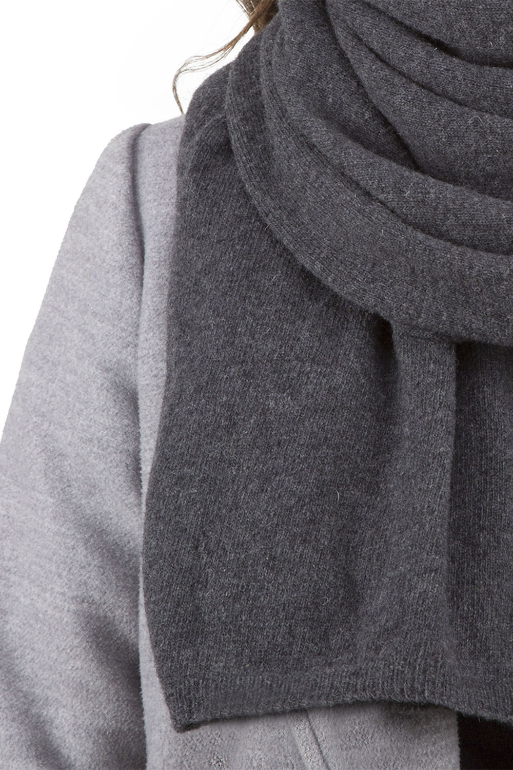 Vivisence Women's Winter Scarf Warm Comfortable For Cold Days 7101, dark grey