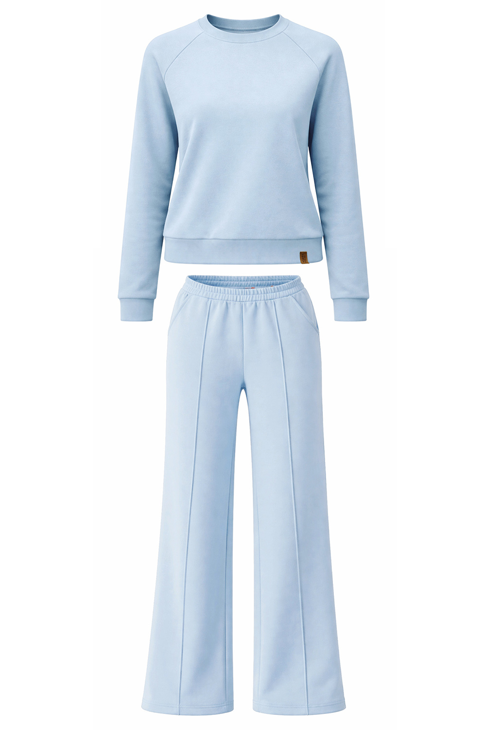 Vivisence Damen Hausanzug Sweatshirt und Hose Mit Elastischem Bund Für Alltag, blau