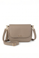 Vivisence Women Shoulder Bag Adjustable Strap Magnetic Snap For Everyday Wear, Beige