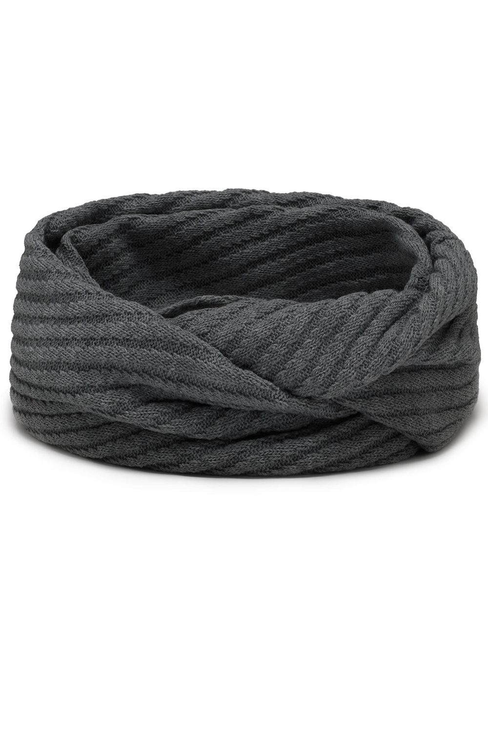 Vivisence Loop Scarf Double Layered Ideal For Cold Winter Days 7017S, dark grey