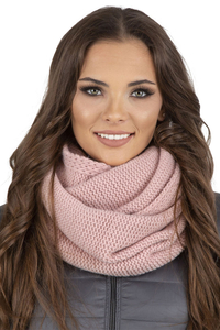 Vivisence Loop Schal Strick Zweimal Gefaltet Ideal Wärm Für Wintertage 7103, rosa