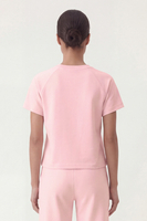 Vivisence Damen T-Shirt Kurzarm Rundhals Elastischer Baumwolle Bequem, rosa