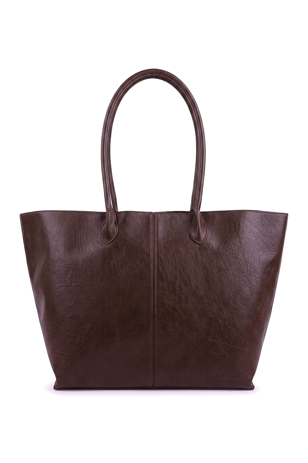 Vivisence Damen Schultertasche Polyurethan Shopper Handtasche, braun