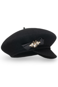 Vivisence Women's Cap Winter Handcrafted Elegant Perfect Autumn 7063, black