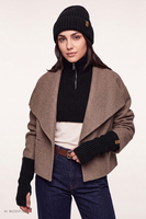 Vivisence Damen Strickschlauch mit Reißverschluss warm und anschmiegsam, schwarz
