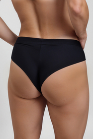 Vivisence Unterhosen Damen Brazilian Slip Viskose Unterwäsche 4020M, Schwarz