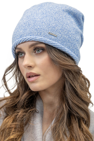 Vivisence Women's Warm Hat Classic Wool Yarn Autumn Winter Extra Style 7087, baby blue melange