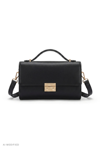 Vivisence sac bandoulière femme polyuréthane format rectangulaire, noir