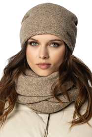 Vivisence Bonnet Femme En Laine Chaude Style Classique Hiver Automne 7087, beige mélange