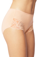 Vivisence Dame Slip Unterhose Spitze Bund Gummispitze Unterwäsche klassisch 4008, beige