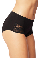 Vivisence culotte féminine classique taille haute avec dentelle 4008, noir