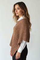 Vivisence Femme Poncho Maille Asymétrique Douceur Et Liberté De Mouvement, beige