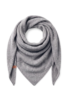 Vivisence femme écharpe tricotée triangle facile à styliser, gris