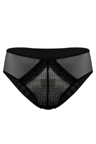 Vivisence women's lace smooth mesh briefs 1041, beige-black