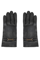 Vivisence Femme Gants En Cuir Hiver Doublure Laine Chaleur Et Confort, noir