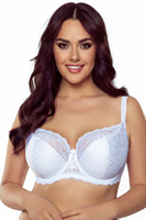 Vivisence underwired lace semi padded bra 1064, White