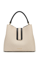 Vivisence Damen Handtasche Mit Magnetverschluss Und Fächern Für Ordnung, Beige
