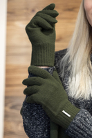 Vivisence Damen Handschuhe Winter Aus Warmem Garn Perfekt für Kalte Tage 7204, grün
