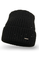 Vivisence Damen Mütze Winter Klassischen Strickmütze Stil Perfekte Passform 7088, schwarz