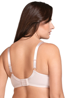 Vivisence Damen Bügel-BH Softcup Spitze Mit Dekobändern Verstellbare Träger Schleife Netz Cups Transparent Roségold Details Lingerie Vollschale Unterwäsche,