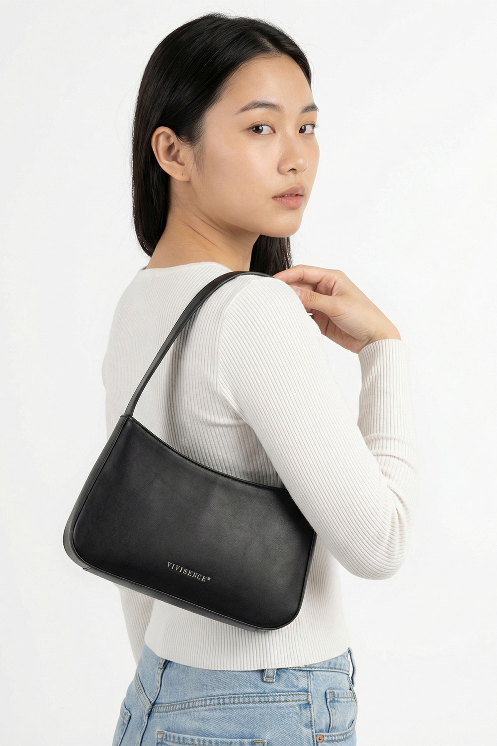 Vivisence Femme Sac À Bandoulière Format Compact L'élégance au Quotidien, noir