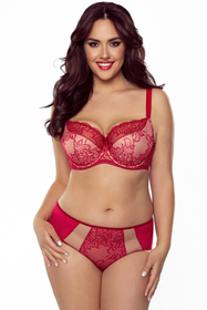 Vivisence Femme Soutien-Gorge Semi-Rembourré Subtil Et Charmant 1045, rouge