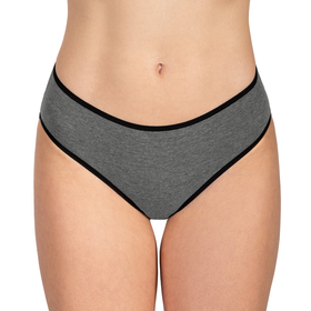 Vivisence smooth ladies briefs 4016, black band: graphite