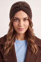 Vivisence Headband Women Knitted Wide Ear Cover Stylish Comfort, brown