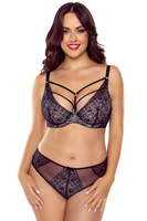 Vivisence underwired lace ladies semi padded bra 1060, Black